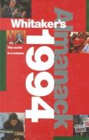 Cover of: Whitaker's Almanack 1994 (Whitaker's Almanack) by Joseph Whitaker