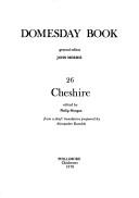 Cover of: Cheshire (Domesday Books (Phillimore))