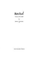 Cover of: Recital: Poems 1975-1980