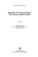 Cover of: Disorders of communication | 