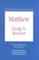 Cover of: Matthew (IVP New Testament Commentary)