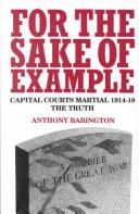 Cover of: FOR THE SAKE OF EXAMPLE by Anthony Babington