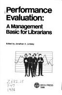 Cover of: Performance evaluation by edited by Jonathan A. Lindsey.