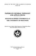 Cover of: Papers on General Topology and Applications: Seventh Summer Conference at the University of Wisconsin (Annals of the New York Academy of Sciences)