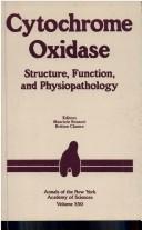 Cover of: Cytochrome oxidase: structure, function, and physiopathology