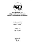 Cover of: Proceedings of the 3rd International Workshop on Software Configuration Management