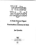 Cover of: Write Right by Jan Venolia, Jan Venolia