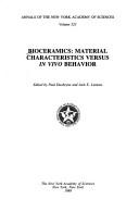 Cover of: Bioceramics: material characteristics versus in vivo behavior