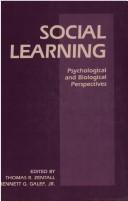 Front cover of Social Learning by Unknown