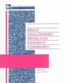 Effect of various disinfection methods on the inactivation of Cryptosporidium by Gordon R. Finch, Lalith R. J. Liyanage, Miodrag Belosevic