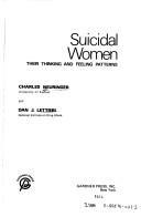 Cover of: Suicidal women: their thinking and feeling patterns