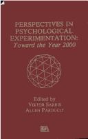 Cover of: Perspectives in psychological experimentation by edited by Viktor Sarris, Allen Parducci.