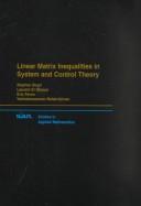 Cover of: Linear Matrix Inequalities in System and Control Theory (Studies in Applied and Numerical Mathematics)