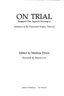 Cover of: On trial: Reagan's war against Nicaragua : testimony of the Permanent People's Tribunal