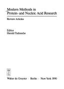 Cover of: Modern methods in protein- and nucleic acid research: review articles
