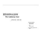 Cover of: Regionalism: The California view, watercolors, 1929-1945