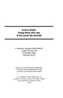 Scarce water by Jurgen Schmandt, Chandler Stolp, George H. Ward, George Ward