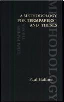 Cover of: A Methodology for Term Papers and Theses