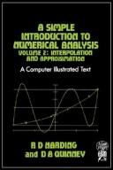 Cover of: simple introduction to numerical analysis | Robert D. Harding