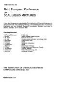 Cover of: Third European Conference on Coal Liquid Mixtures: a two-day symposium