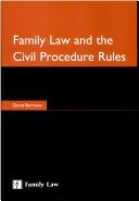 Cover of: Family Law and the Civil Procedure Rules by David Burrows