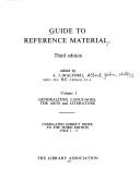 Guide to Reference Matieral Volume Generalities by A. J. Walford