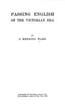 Cover of: Passing English of the Victorian era by J. Redding Ware