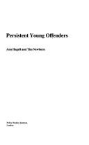 Cover of: Persistent Young Offenders (PSI Research Report)