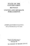 Cover of: United and Separate Parliaments (Saltire Pamphlets)