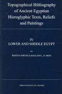 Lower and Middle Egypt by Bertha Porter, Rosalind L. Moss