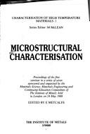 Cover of: Characterisation of high-temperature materials