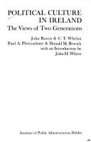 Cover of: Political Culture in Ireland: The Views of Two Generations