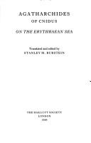Cover of: Agatharchides of Cnidus on the Erythraean Sea