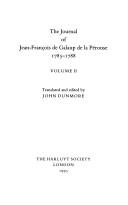 Cover of: The Journal of Jean-Francois de Galaup de La Perouse, 1785-1788, Volume II (Works Issued by the Hakluyt Society,)