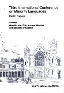 Cover of: Third International Conference on Minority Languages: Celtic papers