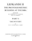 Cover of: Lefkandi II: The Protogeometric Building at Toumba the Pottery (Supplementary Volume)