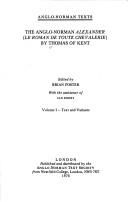 The Anglo-Norman Alexander = by Thomas., Thomas of Kent