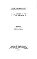 Cover of: La Passiun de seint Edmund