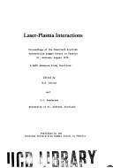 Cover of: Laser-plasma interactions by Scottish Universities Summer School in Physics (20th 1979 St. Andrews, Scotland)