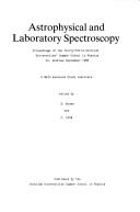 Astrophysical and laboratory spectroscopy by Scottish Universities' Summer School in Physics (33rd 1987 St. Andrews, Scotland)
