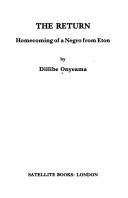 Cover of: The return: homecoming of a negro from Eton