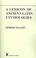 Cover of: A Lexicon of Ancient Latin Etymologies (Arca Classical and Medieval Texts, Papers and Mongraphs) (Arca Classical and Medieval Texts, Papers and Mongraphs)