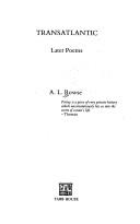 Cover of: Transatlantic: later poems