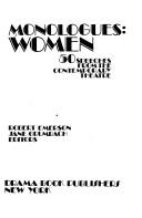 Cover of: Monologues--women by edited by Robert Emerson & Jane Grumbach.
