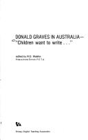 Cover of: Donald Graves in Australia: Children Want to Write