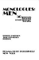 Cover of: Monologues--men by Robert Emerson, Jane Grumbach, editors.