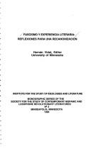 Cover of: Fascismo Y Experiencia Literaria Reflexiones Para Una Recanoizacion (Monographic series of the Society for the Study of Contemporary Hispanic and Lusophone Revolutionary Literatures)