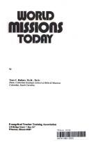 Cover of: World Missions Today