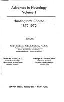 Cover of: Advances in neurology Volume 1 Huntington's chorea, 1872-1972