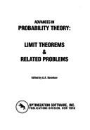 Advances in probability theory by Aleksandr Alekseevich Borovkov, A. V. Balakrishnan